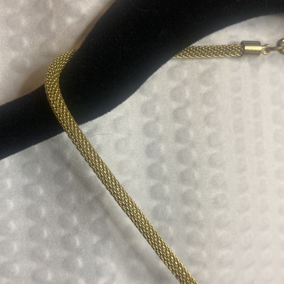 Gold Fine Braided Chain Necklace - Picture 8 of 14